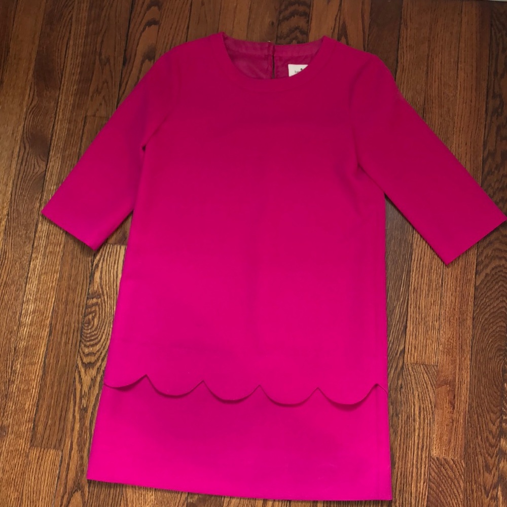 Hot pink Kate spade scalloped shift dress